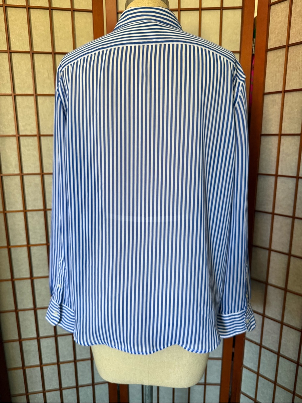 Chaps slightly sheer striped blouse, size XL, perfect with denim or trousers - Picture 4 of 6